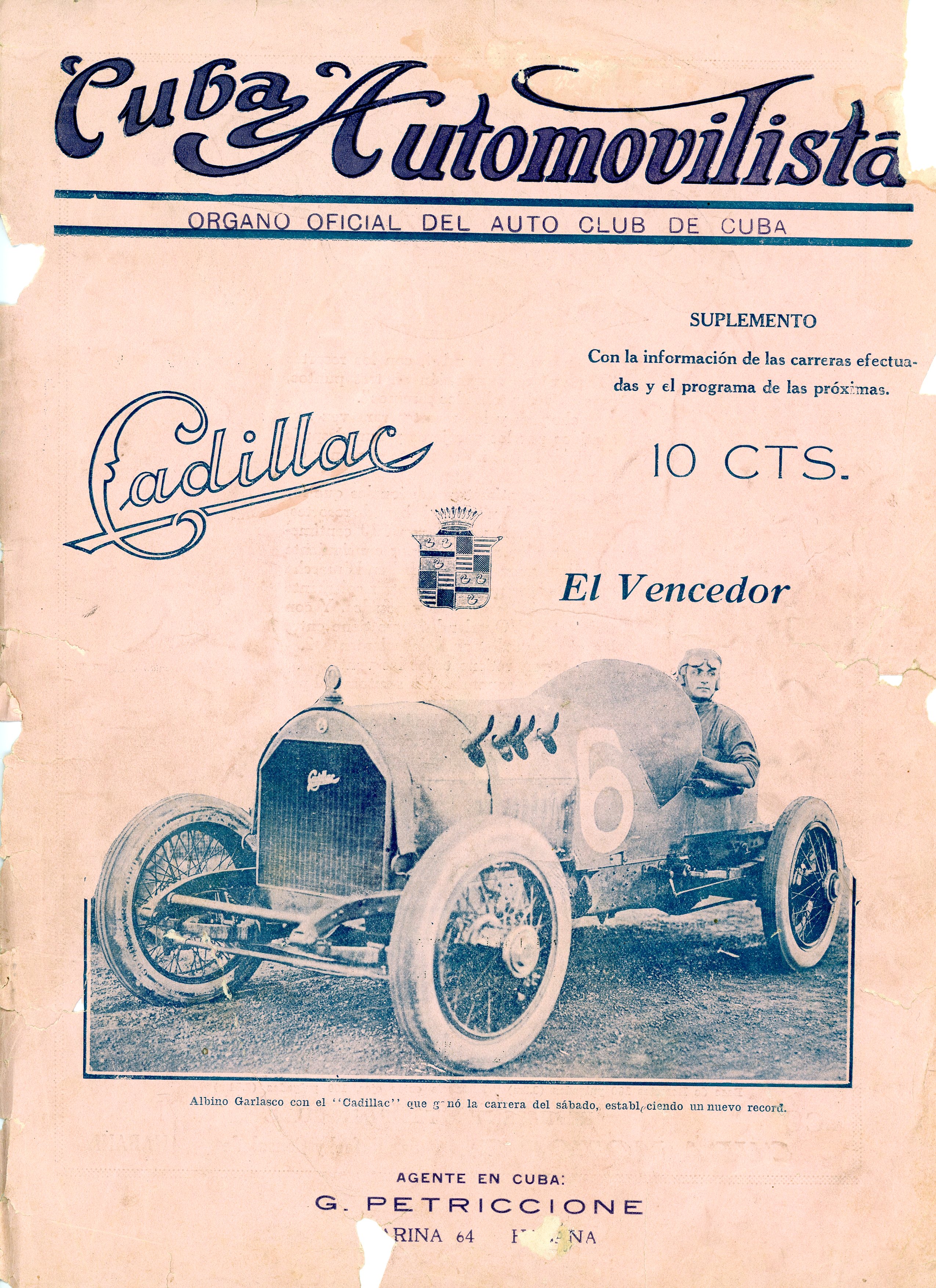 Cuba Automovilista Pink Supplement Cover April 1920